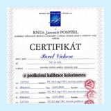 Certifikát používání Kolorimetru DR - 890